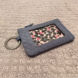 Vera Bradley Zip ID Case. Slate blue.